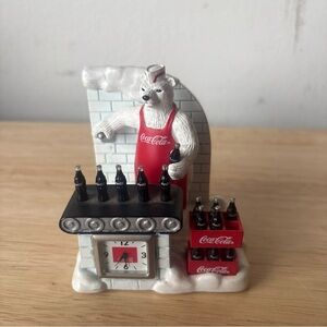 Coca-Cola Polar Bear with Red Apron and Bottles